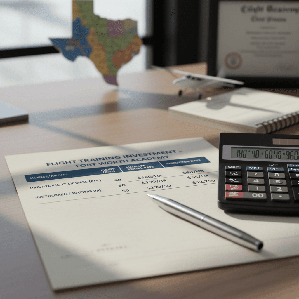 Flight training pricing and rate information