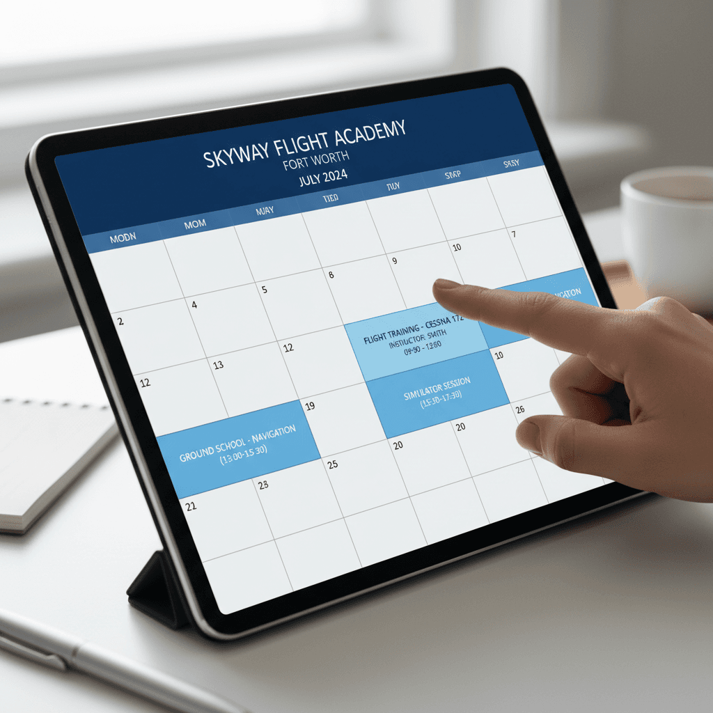 Flight training scheduling and calendar planning